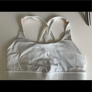 Lululemon white strapped sports bra